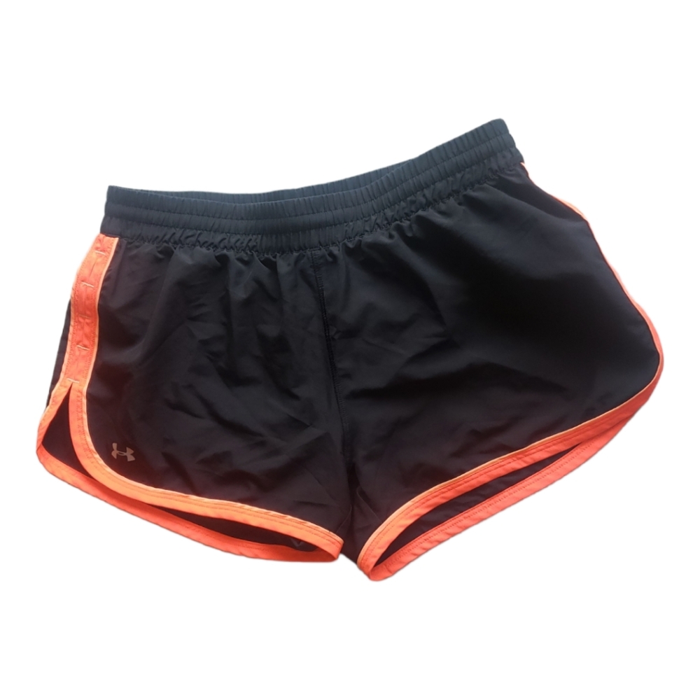 Under Armour Heat Gear Fully Lined Black Running Shorts Fitted Womens Small